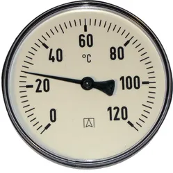 thermomètre bimétallique BIM 63/45 R1/2 AX 0/120